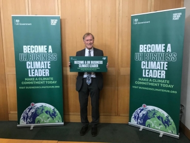 Sir David supports businesses commit to net zero carbon emissions